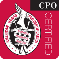 Certified by the American Board for Certification in Orthotics, Prosthetics & Pedorthics