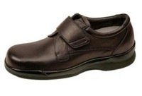 Mens and Womens Brown Ambulator biomechanical velcro shoes.